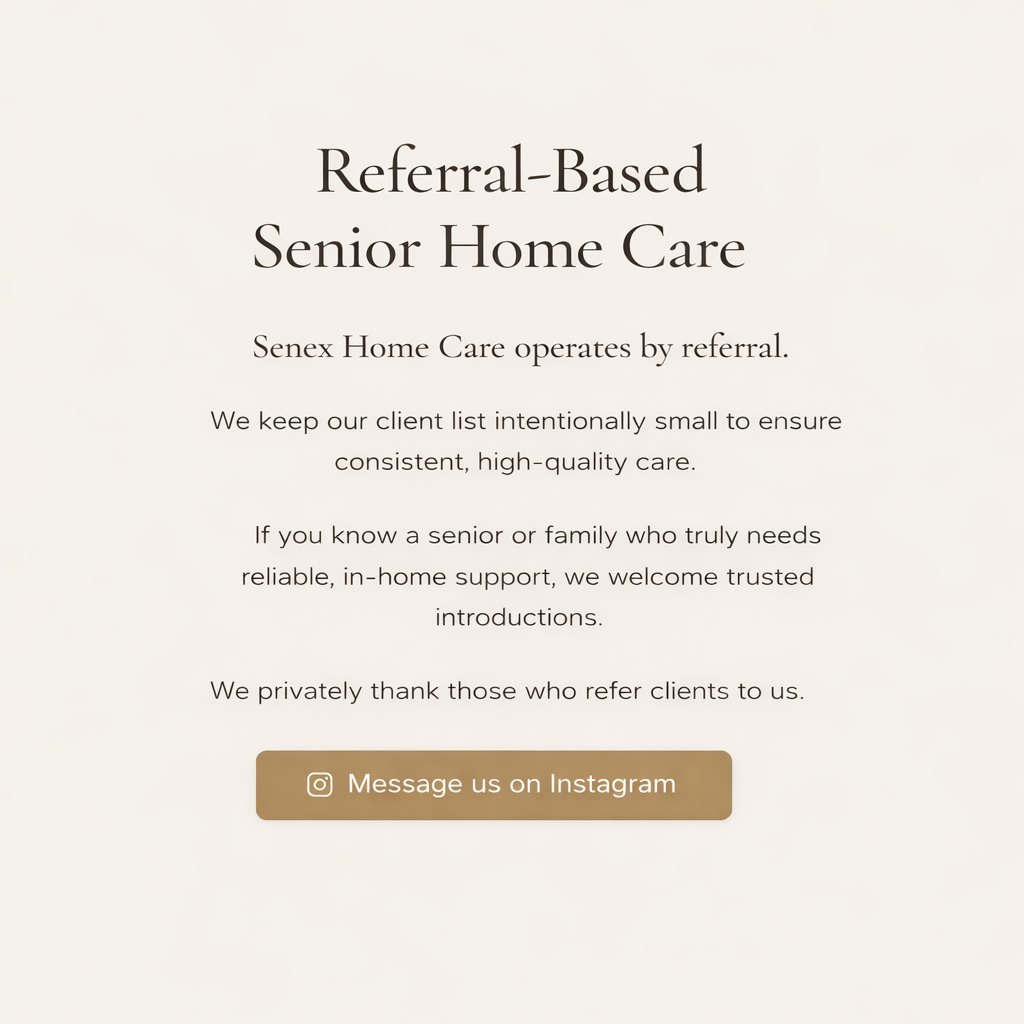 Senex Home Care Referral Information